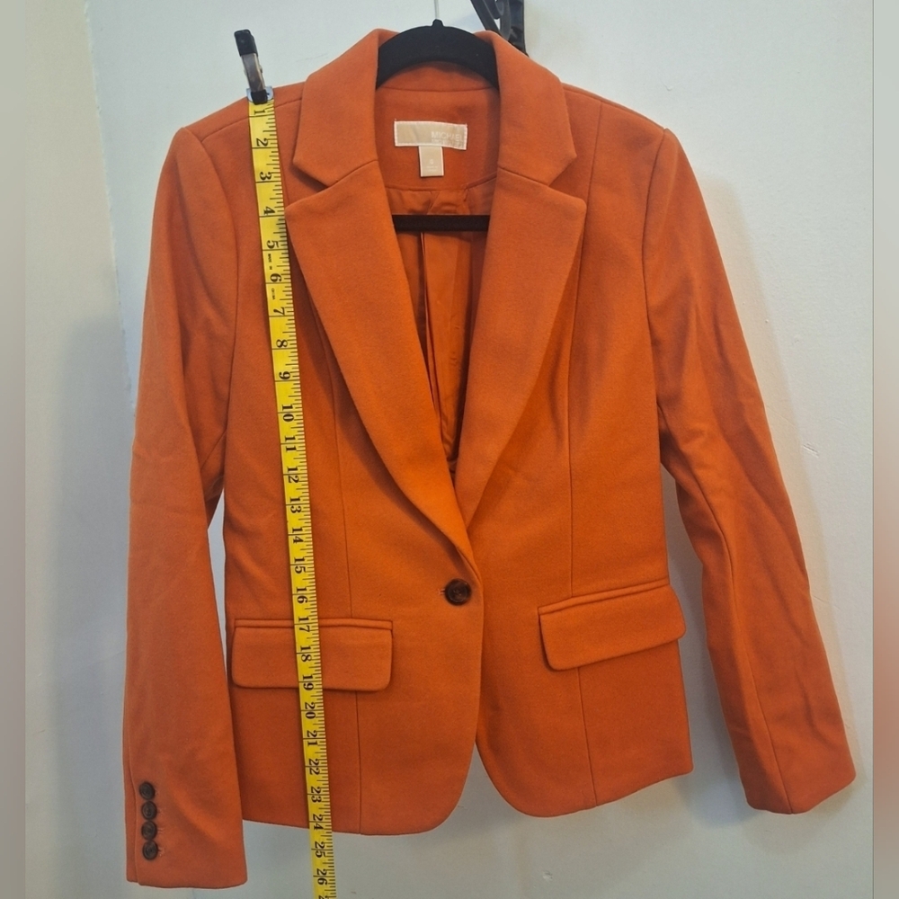 Michael Kors Women's Bold Orange Wool Blazer Size 6